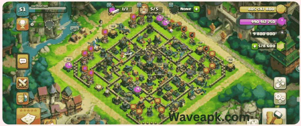 clash of clans mod apk - waveapk